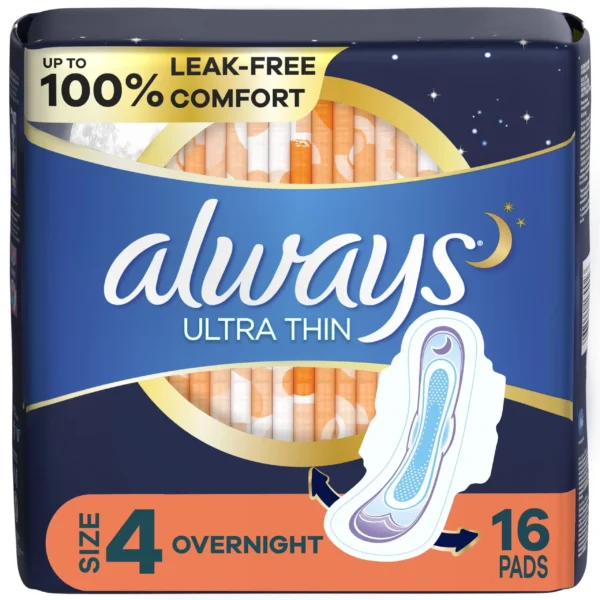 Always Ultra Thin Over Night Size 4 (16 pads)