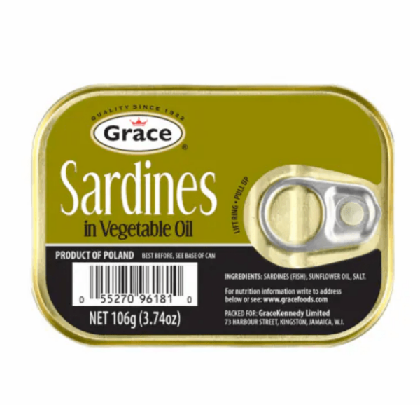 Grace Sardine in Vegetable Oil 106g