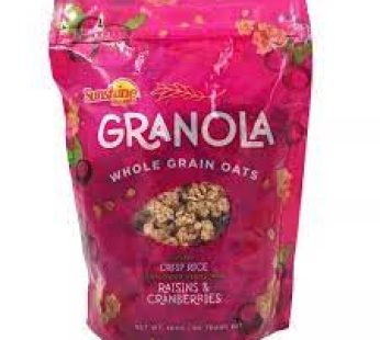 Sunshine Granola Whole Grain Oats With Crisp Rice, Sunflower Seeds, Raisins and Cranberries 360g