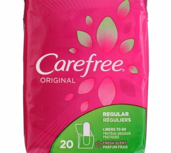 CAREFREE Original Regular To-Go Pantiliners, Fresh Scent 20 each