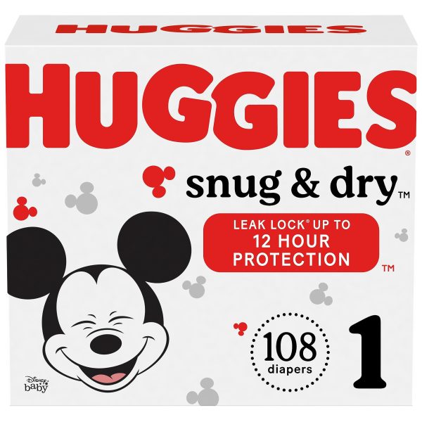 Huggies Size 1 Snug & Dry 108s