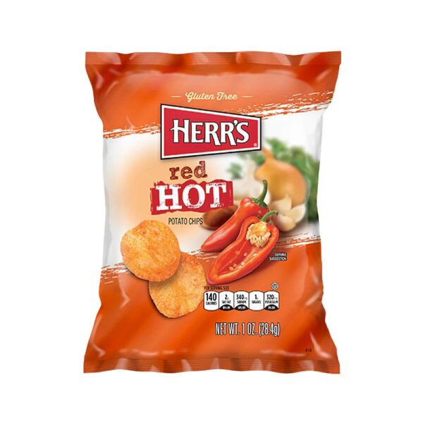 Herrs Red Hot Potato Chips 28G