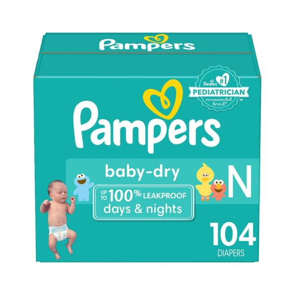 Pampers Baby Dry New Born 104 Diapers