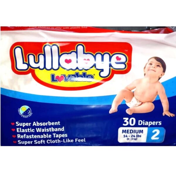 Lullabye Diapers Medium - 30 per pack