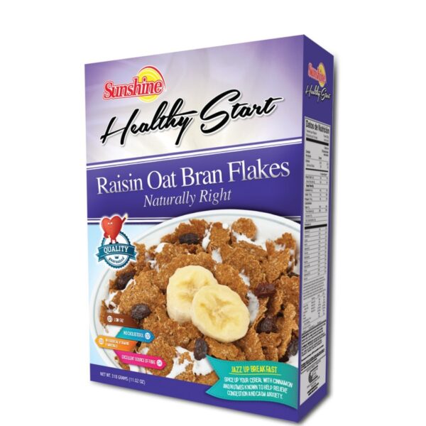 Sunshine Healthy Start Raisin Oat Bran Flakes 318g