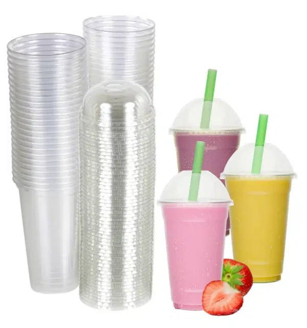 16oz Smoothie Cup/Lid- 50 in packs