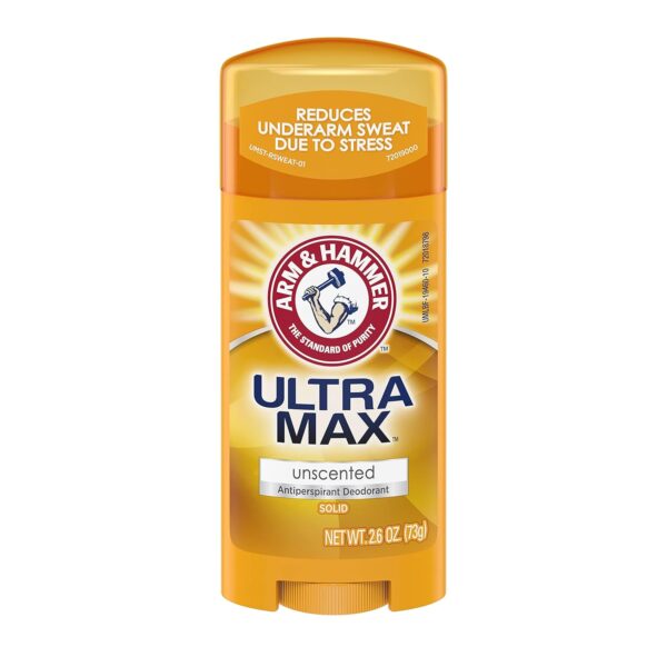 Arm and Hammer ULTRAMAX Anti-Perspirant Deodorant Solid Unscented 2.60oz 73g