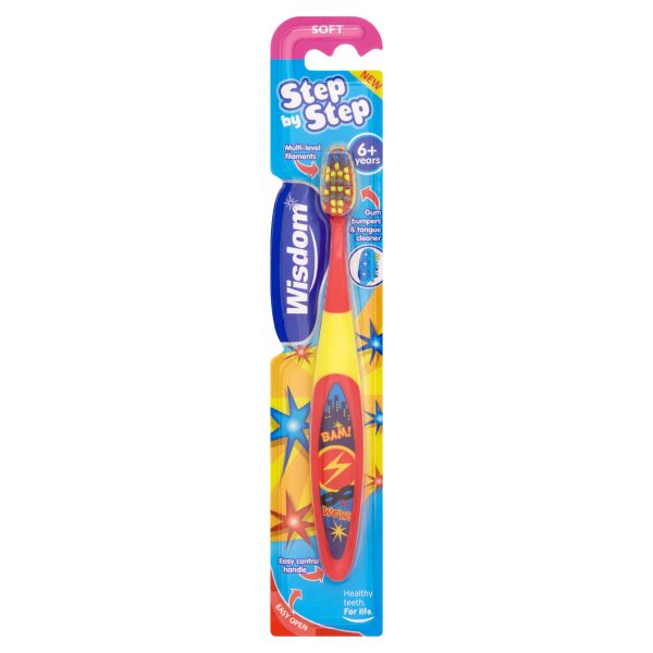 Wisdom Toothbrush Step by Step 6+ Years Soft Kids