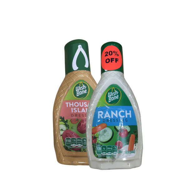 Wishbone Twin Pack (Ranch Dressing & Thousand Island Dressing) 8oz