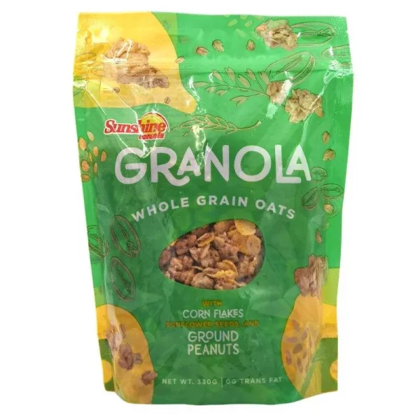 Sunshine Granola Whole Grain Oats With Corn Flakes, Sunflower Seeds, And Ground Peanuts 330g