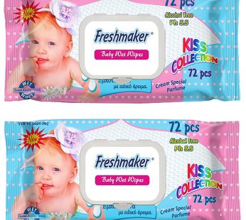 Freshmaker Kiss Collection Baby Wet Wipes 72pcs