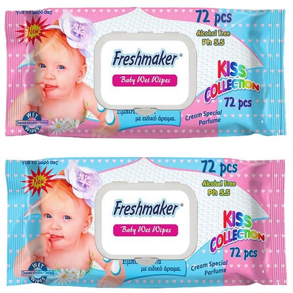 Freshmaker Kiss Collection Baby Wet Wipes 72pcs