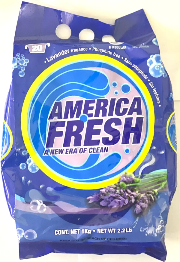 America Fresh Powder Detergent Lavender 1kg