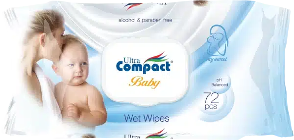 Ultra Compact Baby Wet Wipes Assorted 72pcs