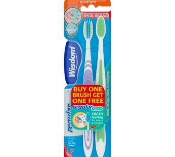 Wisdom Toothbrush Regular Fresh Medium Twin