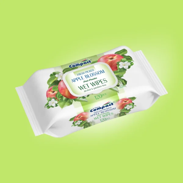 Ultra Compact Apple Blossom Wet Wipes 120pcs (12/cs)