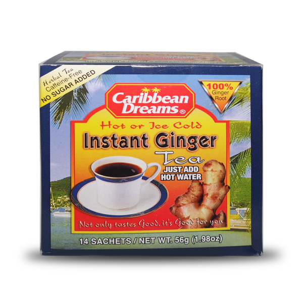 Caribbean Dreams Instant No Sugar Ginger Tea Box (14pk)