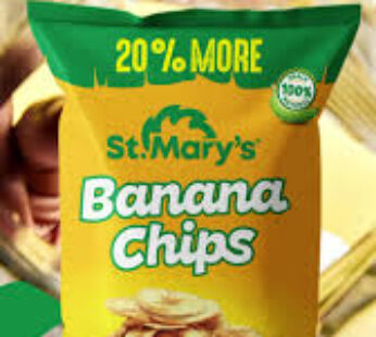 St Mary’s Banana Chips Original 25g 20%more (6/bg) (15/cs)